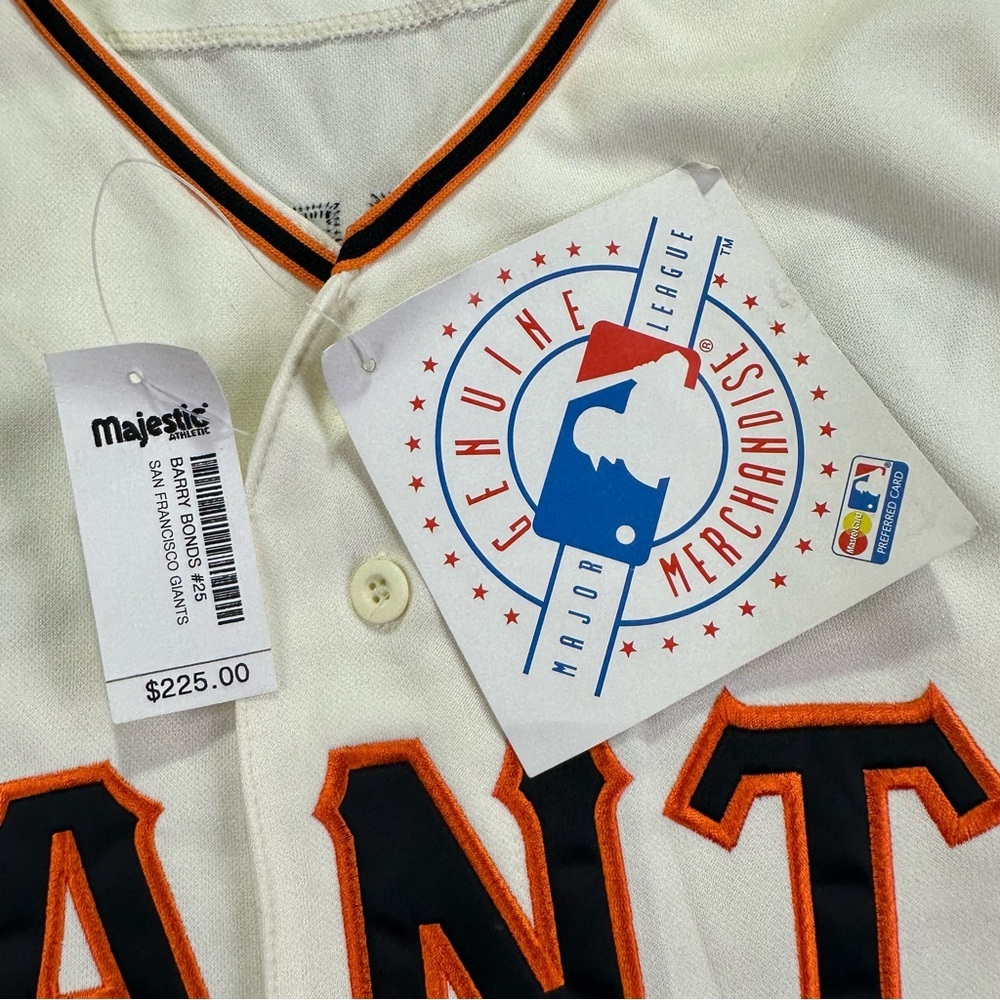 NWT SAN FRANCISCO GIANTS BARRY BONDS MAJESTIC JERSEY SIZE 50 - Picture 4 of 16